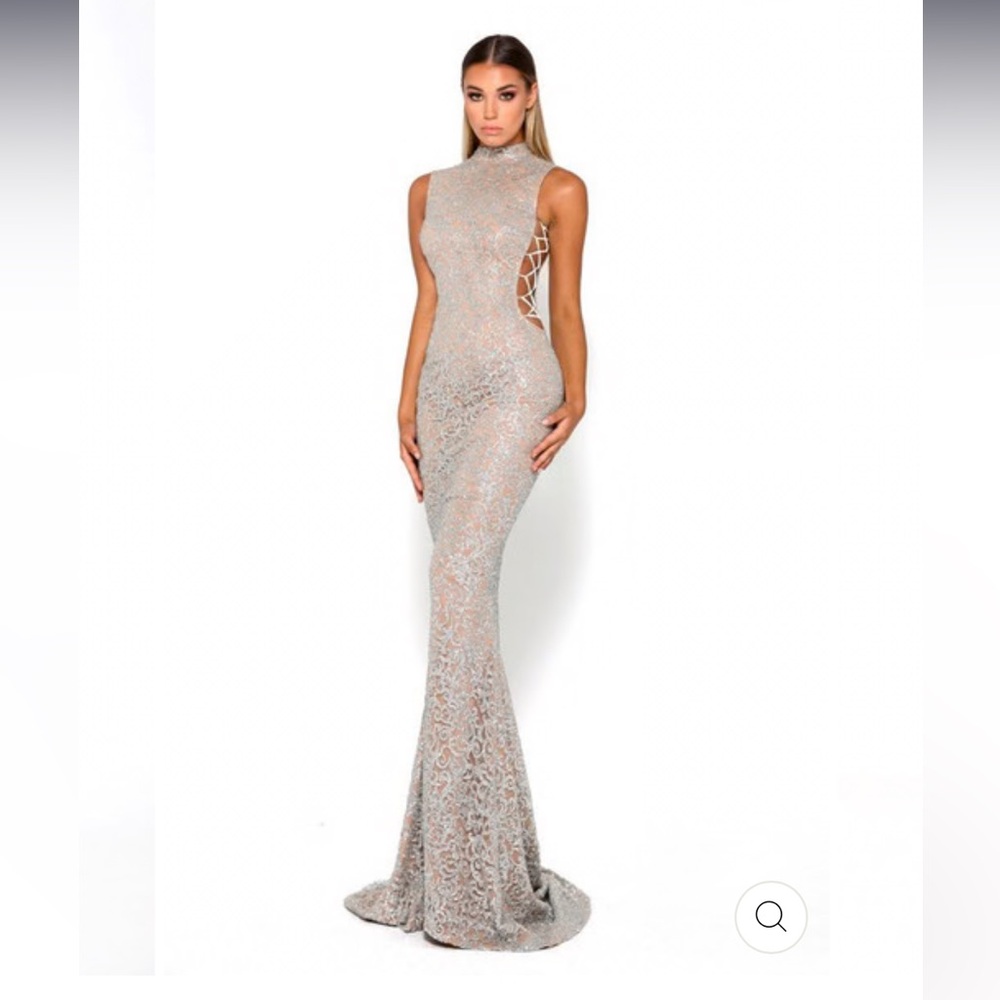 New with tags Gold Portia & Scarlett 1705T Gown Size 8